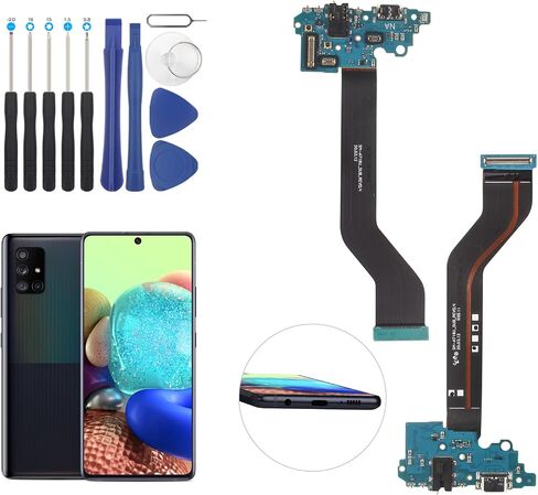 منفذ شحن USB لسامسونج جالاكسي A71 5G A716U موصل لوحة شاحن لوحة شحن مرنة بديلة لسامسونج جالاكسي A71 5G A716U مع ادوات (فقط لـ A716U) in Saudi Arabia