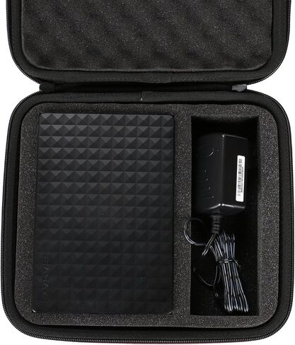 LTGEM Hard Case for Seagate Expansion 2TB 3TB 4TB 5TB 8TB Desktop External Hard Drive USB 3.0 with Dense Foam. Fits USB Cable and Charger.(Black) in Saudi Arabia