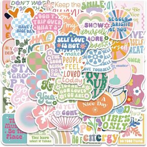 Pink Inspirational Stickers, Preppy Motivational Stickers, 50Pcs Aesthetic Encouragement Stickers for Students Teachers, Dovipta Vinyl Waterproof Stickers for Water Bottle, Laptop, Scrapbook, Journal in Saudi Arabia