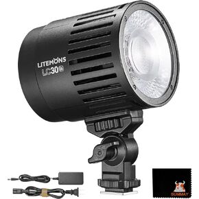 Godox LC30Bi Desktop LED Video Light Constant Light Soft Light Two-Color Temperature Fill Light Suitable for Jewelry Shooting,Video,Live Photography, Photography, Food, Two-Color Temperature Lighting in Kuwait
