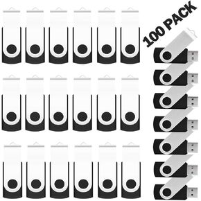 100-Pack of 1GB Bulk Flash Drive EASTBULL USB 2.0 Flash Drive Bulk (Black) in Kuwait