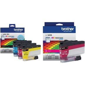 Brother LC4063PK 3 Pack of Standard Yield Cyan, Magenta and Yellow Ink Cartridges