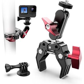 حامل حامل كاميرا UTV ATV متوافق مع Gopro Hero 12/11/10/9/8/7، يناسب 0.82 بوصة - 2.36 بوصة حامل أقفاص قضيب دوار، حامل كاميرا UTV من الألومنيوم يدور 360 درجة لـ SJ، DJI، DSLR، الدورة، إنستا360 الخ in Kuwait
