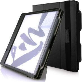 Thankscase Trifold Stand Case for Kindle Scribe, Premium PU Leather Case Built-in Safety Guard to Prevent Scribe Pen from Falling, Kindle Scribe Handmade Case (Black)