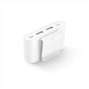 Belkin BoostCharge 4-Port USB Power Extender for Apple iPhone, iPad, Samsung Galaxy - Compatible w/USB-C & USB-A Connections - White in Saudi Arabia