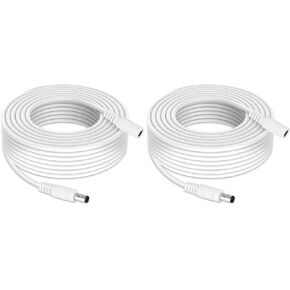 Tonton 2 Pack 3.3FT 1M DC Power Extension Cable 5.5 mm x 2.1 mm 5521 Male to Female 12V DC Adapter Cord Compatible with CCTV Security IP Camera,Survelliance DVR Standalone,LED Strip,Monitors(Black)