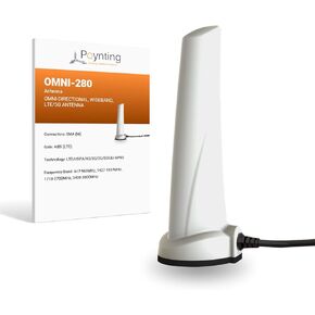 Poynting OMNI-280 هوائي سطح المكتب الخلوي واسع النطاق متعدد الاتجاهات | سيسو | 4G إل تي إي | واي فاي 2.4 جيجا هرتز | 698-3800 ميجاهيرتز | الفرقة 71 (كابل 1 متر) in Kuwait