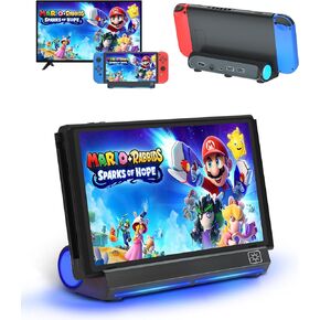 منصة سويتش، محطة إرساء محمولة للتبديل/تبديل وضع التلفزيون OLED، قاعدة شحن التبديل مع منفذ HDMI2.0 4K/1080P/ 2*منفذ USB2.0/منفذ شحن USB-C in Kuwait