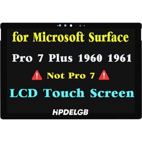 HPDELGB Replacement Screen 12.3" for Microsoft Surface Pro 7 Plus 1960 1961 (2021) 2736x1824 LCD Display Touch Screen Digitizer Assembly (Only for 12.3 inch Screen) in Kuwait