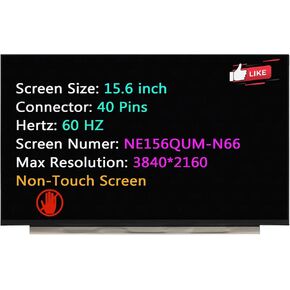 BTSELSS 15.6 بوصة LCD استبدال الشاشة NT156WHM-N42 V8.0 لـ HP PROBOOK 650 G1 G2 650 G5 لوحة عرض غير تعمل باللمس HD 1366 x 768 30 دبوس 60 هرتز 45% NTSC (مع علامات تبويب)