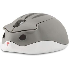 CHUYI Hamster Shape Wireless Silent Mouse Cartoon and Cute Portable Animal Optical Cordless Mice for Travel Library Computer Laptop School Kids Children Gift (Grey) in Kuwait