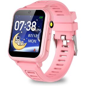 Retysaz Kids Smart Watch,24 Game Smart Watch for Kids, Fashion Smartwatches for Children 3-14 Great Gifts to Girls Boys (Black) in Kuwait