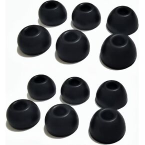 Silicone Ear Tips for Beats Studio Buds Tips Replacement Ear Earbuds Tips for Beats Studio Buds Earbuds 6 Pairs LMS Black