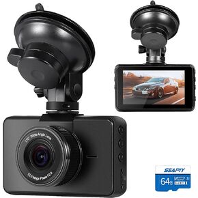 REIZIX Dash Cam 1080P Full HD, 64G SD Card, On-Dashboard Camera Video Recorder Dashcam for Cars with 3" IPS LCD Display, Night Vision, WDR, Motion Detection, Parking Mode, G-Sensor, 170° Wide Angle in Saudi Arabia