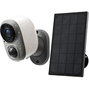 WiFi Wireless Security Camera Home Surveillance Video System with Solar Panel 1080P Night Vision PIR Motion Detection Two-Way Audio Local Cloud Storage in Kuwait