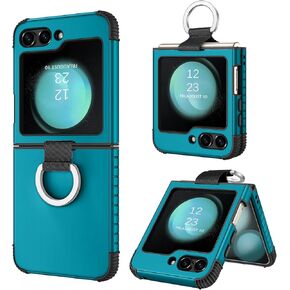 حافظة BENTOBEN لهاتف Samsung Galaxy Z Flip 5، حافظة Z Flip 5 5G، شديدة التحمل 2 في 1 غطاء حماية كامل الجسم متين مقاوم للصدمات مع أغطية دائرية للفتيات والنساء والأولاد والرجال لهاتف Galaxy Z Flip 5 6.7 بوصة، أرجواني/نعناعي