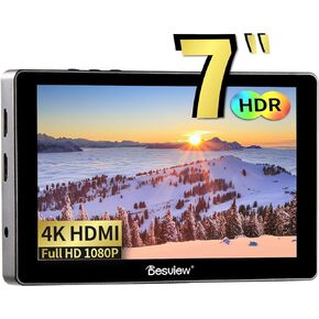 ديسفيو شاشة ميدانية للكاميرا R705 بشاشة لمس 7 انش FHD IPS بزاوية رؤية 178 درجة ومنفذ HDMI بدقة 4K ومنفذ HDMI ثلاثي الابعاد وموج موجي ثلاثي الابعاد ومدرج بياني بالوان زائفة وتركيز ذروة، شاشة كاميرا HDR in Kuwait