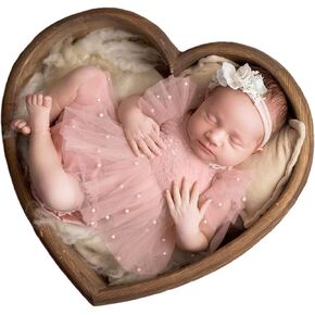 LYXIHAP 3 قطع من دعامات التصوير الفوتوغرافي لحديثي الولادة للفتيات الصغيرات بشريط من الدانتيل مجموعة ملابس للرأس in Kuwait