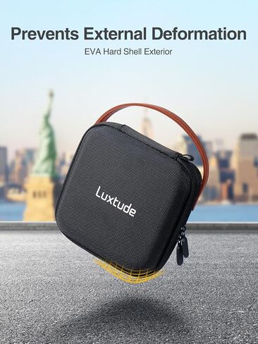 حقيبة سفر Luxtude منظم إلكتروني، منظم شاحن صغير، حقيبة شاحن صلبة، حقيبة تكنولوجيا السفر، حقيبة إلكترونيات محمولة، أسود + رمادي in Kuwait