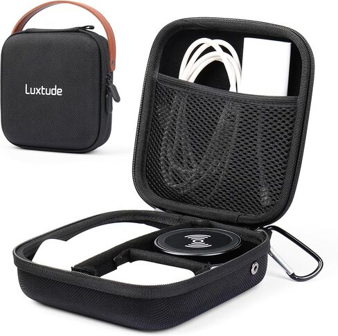 حقيبة سفر Luxtude منظم إلكتروني، منظم شاحن صغير، حقيبة شاحن صلبة، حقيبة تكنولوجيا السفر، حقيبة إلكترونيات محمولة، أسود + رمادي in Kuwait