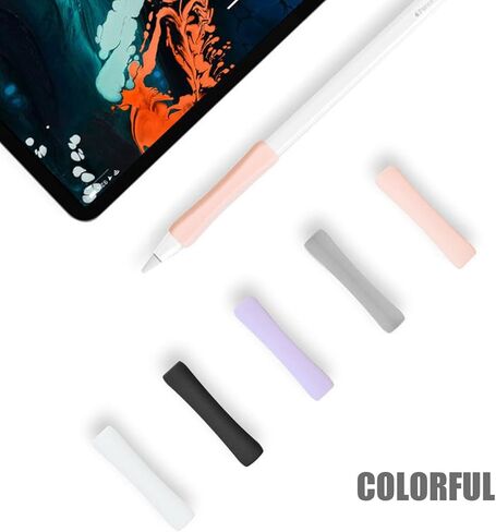 حافظة مكونة من 3 مقابض لقلم Apple الجيل الثاني/الجيل الأول، تدعم الشحن المغناطيسي لجهاز iPad، نقرة مزدوجة حساسة، مقابض قلم SIXFU العادية غطاء ناعم مضاد للدوران لقلم iPencil (أسود، رمادي، أبيض) in Kuwait