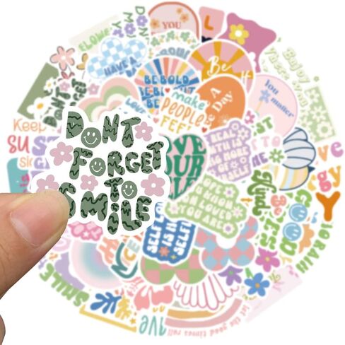 Pink Inspirational Stickers, Preppy Motivational Stickers, 50Pcs Aesthetic Encouragement Stickers for Students Teachers, Dovipta Vinyl Waterproof Stickers for Water Bottle, Laptop, Scrapbook, Journal in Kuwait