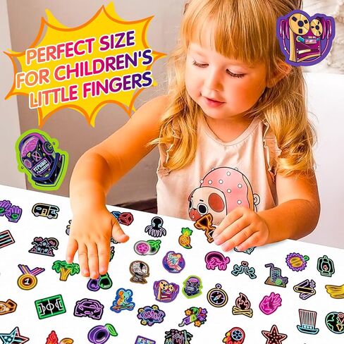 LOVELYLIFE 200pcs Neon Light Stickers Cool Neon Motivational Stickers Vinyl Waterproof Rave Stickers for Kids Teens Adults for Journaling Hydroflask Water Bottle Luggage Skateboard Bumper Computer Laptop Phone Case Stickers and Decals Decor (colorful-neon in Kuwait