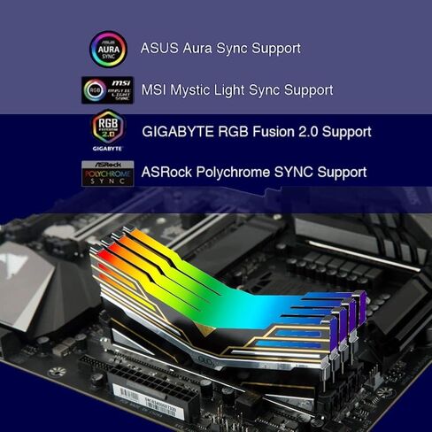 OLOy DDR4 RAM 32GB (2x16GB) Warhawk Aura Sync RGB 3000 MHz CL16 1.35V 288-Pin Desktop Gaming UDIMM (MD4U163016BEDA) in Kuwait