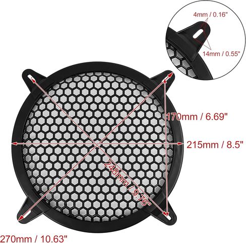 X AUTOHAUX 4pcs Grill Cover 8 Inch Mesh Protector Car Speaker Cover Woofer Subwoofer Grill in Saudi Arabia