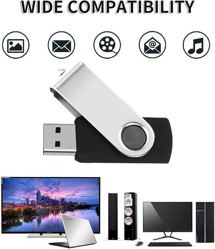 100-Pack of 1GB Bulk Flash Drive EASTBULL USB 2.0 Flash Drive Bulk (Black) in Kuwait