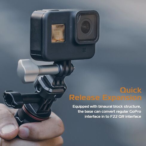 ULANZI Falcam F22 Quick Release Kit for Action Camera and DJI OSMO - Aluminum Action Camera Mounting Adapter Convert to F22 QR System with 1/4" Thread for Tripods, Selfie Sticks, Vlogging Accessories in Kuwait