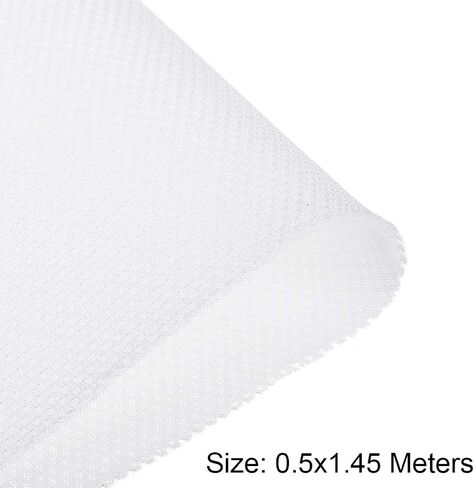 uxcell White Speaker Mesh Grill Stereo Fabric Dustproof 0.5x1.45M 20 x 57 inch in Saudi Arabia