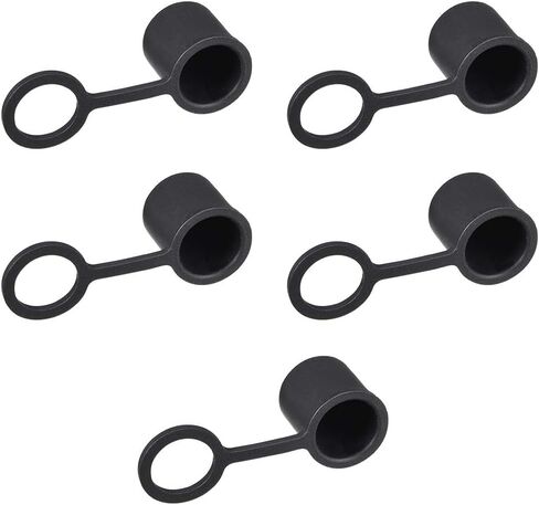 uxcell 5pcs BNC Silicone Protectors Cap Port Cover Anti Dust Black in Saudi Arabia