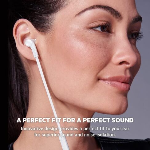 Belkin SoundForm Headphones - Wired In-Ear Earphones With Microphone - Wired Earbuds For iPad Mini, Galaxy & More With USB-C Connector (USB-C Headphones) (White) in Saudi Arabia