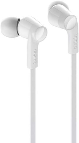Belkin SoundForm Headphones - Wired In-Ear Earphones With Microphone - Wired Earbuds For iPad Mini, Galaxy & More With USB-C Connector (USB-C Headphones) (White) in Saudi Arabia