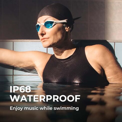 سماعات رأس توصيل عظمي، سماعات سباحة مدمجة بذاكرة 16 جيجابايت، سماعات رأس رياضية MP3 مقاومة للماء، سماعات أذن بلوتوث مدمجة بميكروفون لإلغاء الضوضاء، سماعات رأس خفيفة للغاية لممارسة السباحة والجري in Kuwait