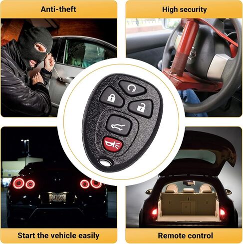 Car Key Fob Key Compatible with Chevrolet Chevy Traverse丨Suburban丨Tahoe丨GMC Acadia丨Yukon丨Buick Cadillac Keyless Entry Remote Clicker 5 Button with FCC OUC60270 OUC60221 15913415 in Kuwait