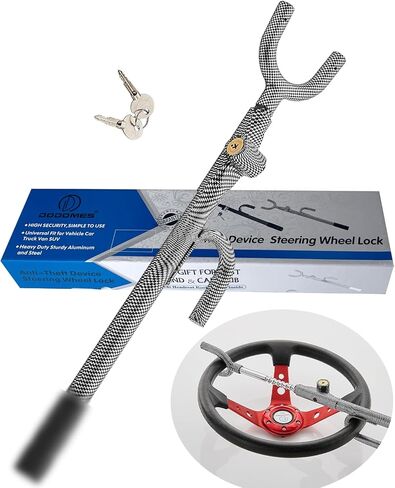قفل عجلة القيادة للنادي مضاد للسرقة قفل السيارة قفل قفل عجلة القيادة للأمان الثقيلة لشاحنة السيارات السيارات فان لوري SUV (لون فريد من نوعه) in Kuwait