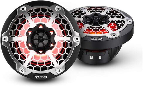 DS18 Hydro NXL-8M/WH - زوج مكبرات صوت محورية شبكية عالية الجودة - مكبر صوت للسيارة ثنائي الاتجاه مع مصابيح RGB مدمجة - نظام صوت للسيارة 375 وات - مكبرات صوت مقاومة للماء - 8 بوصات، أبيض in Saudi Arabia