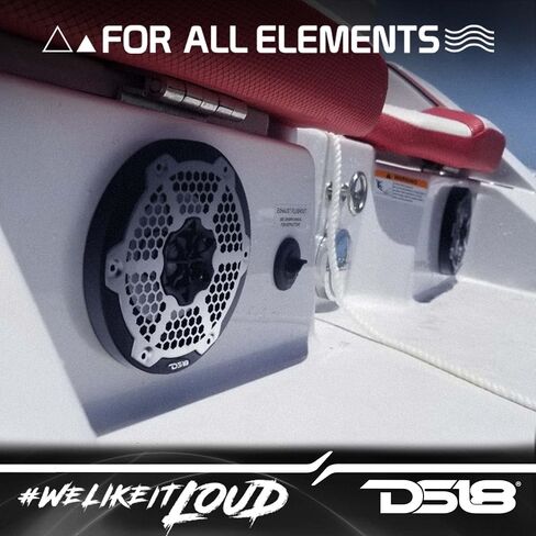 DS18 Hydro NXL-8M/WH - زوج مكبرات صوت محورية شبكية عالية الجودة - مكبر صوت للسيارة ثنائي الاتجاه مع مصابيح RGB مدمجة - نظام صوت للسيارة 375 وات - مكبرات صوت مقاومة للماء - 8 بوصات، أبيض in Saudi Arabia