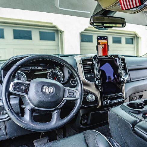 Bulletpoint Multiple Device Metal Dash Mount Cell Phone Holder Compatible with 2019+ RAM Truck 1500, 2500, 3500, TRX, RHO (RubiGrid v2 Magsafe Compatible) in Kuwait