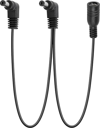 GELRHONR Daisy Chain Chain Guitar Effect Pedal Power Supply Cable,Right Angle DC 5.5x2.1mm Splitter Cable,90 Degree DC 5521 Female to 5 Male Cable for CCTV Security Camera,LED Strip Light Etc（1 to 5） in Saudi Arabia