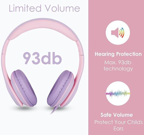 Kids Headphones Volume Limited Over Ear Headphones for Kids Headphones for Children Boys Girls Toddler Ideal for Tablet, Smartphone, Laptop Headset for School, Travel in Kuwait