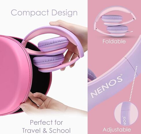Kids Headphones Volume Limited Over Ear Headphones for Kids Headphones for Children Boys Girls Toddler Ideal for Tablet, Smartphone, Laptop Headset for School, Travel in Kuwait