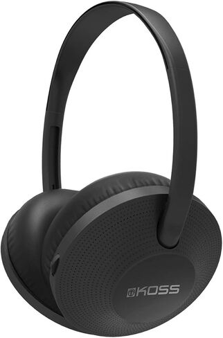 Koss KPH7 Wireless Bluetooth On-Ear Headphones, On-Board Controls with Microphone, Lightweight Portable Fold Flat Design for Compact Storage, Black in Saudi Arabia