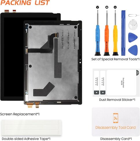 استبدال شاشة AGCUT لجهاز Microsoft Surface Pro 7 1866 LCD 2019 C02XR7Y9JG5H 12.3 بوصة 2736x1824 شاشة LED تعمل باللمس محول الأرقام LP123WQ1 LP123WQ2 جزء إصلاح التجميع in Saudi Arabia