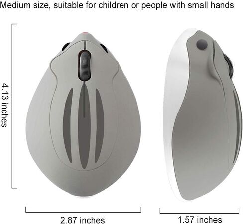 CHUYI Hamster Shape Wireless Silent Mouse Cartoon and Cute Portable Animal Optical Cordless Mice for Travel Library Computer Laptop School Kids Children Gift (Grey) in Kuwait