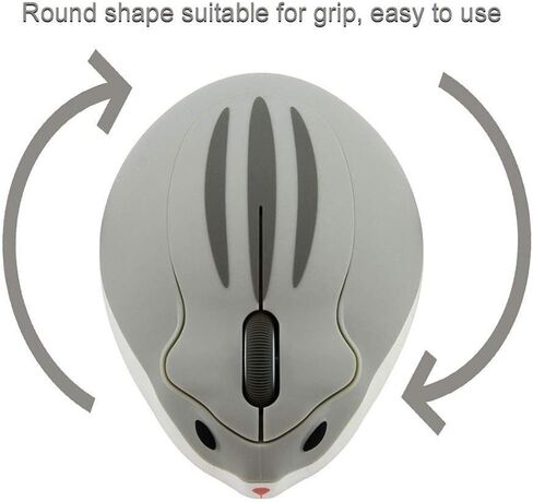 CHUYI Hamster Shape Wireless Silent Mouse Cartoon and Cute Portable Animal Optical Cordless Mice for Travel Library Computer Laptop School Kids Children Gift (Grey) in Kuwait