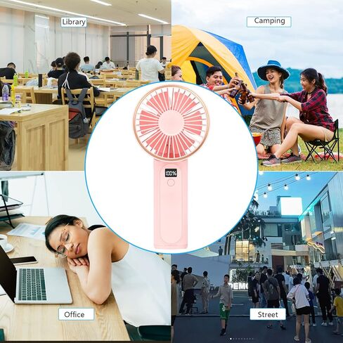 ERXUNG Portable Mini Handheld Fan with 5200mAh Batteray 6 Speed Ajustable Hand Fan, USB Rechargeable Portable Personal Fan, Foldable Small Desk Fan Pefect for Summer Outdoor in Kuwait