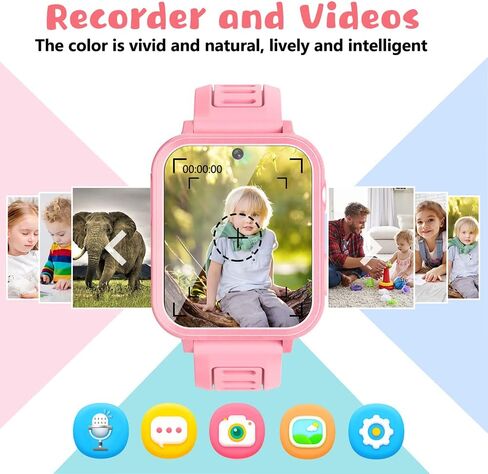 ساعة ذكية للأطفال من ريتيساز، 24 ساعة ذكية للأطفال، ساعات ذكية أنيقة للأطفال من سن 3 إلى 14 سنة، هدايا رائعة للفتيات والأولاد (أسود) in Kuwait